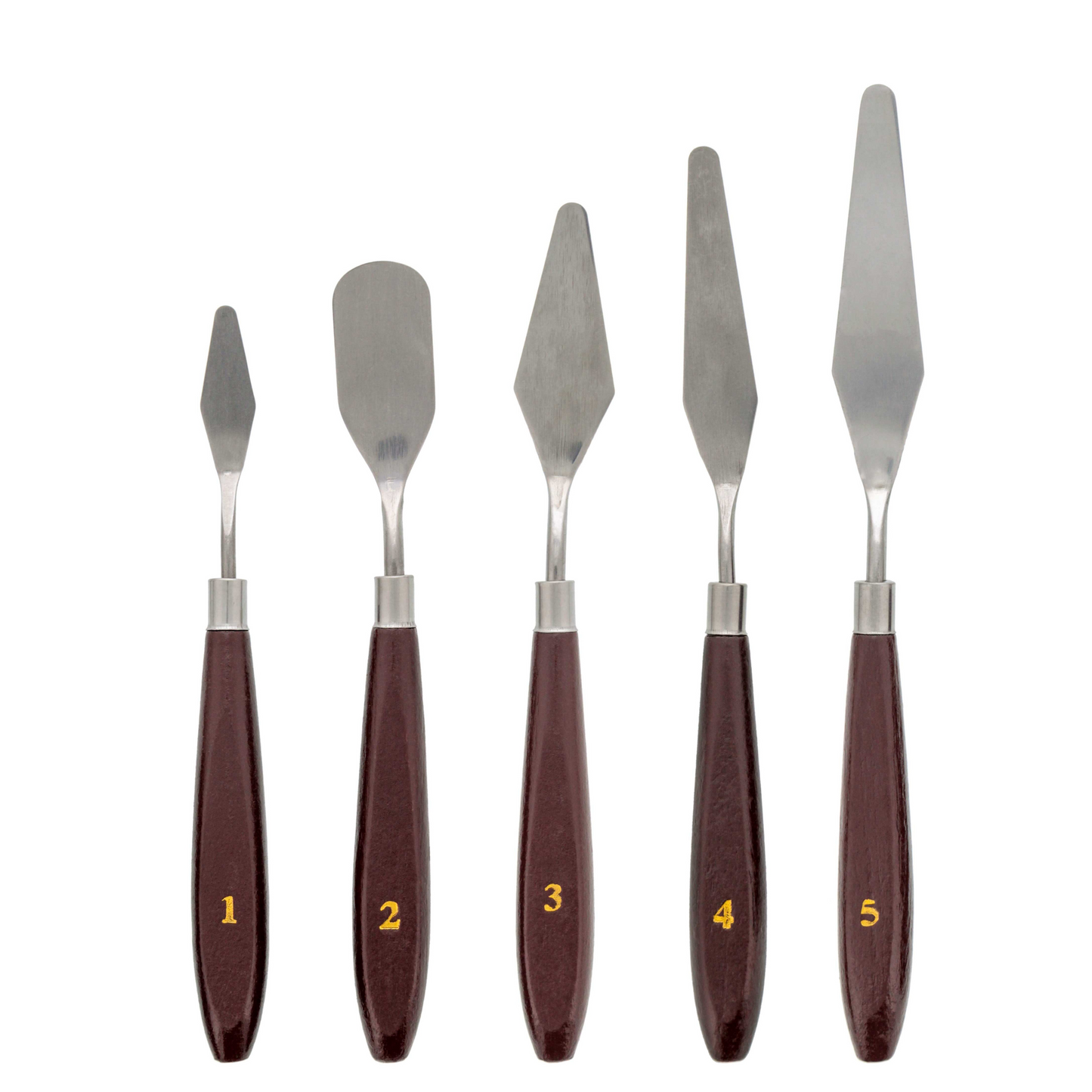 U.S. Art Supply 5-Piece Stainless Steel Palette Knife Set