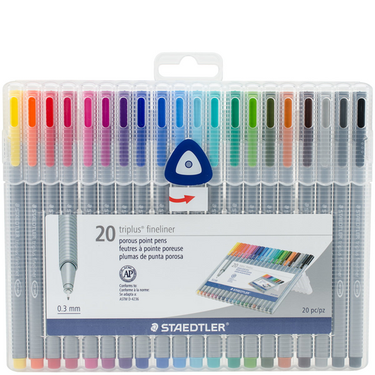 Staedtler Triplus Fineliner Pens 20/Pkg Multi