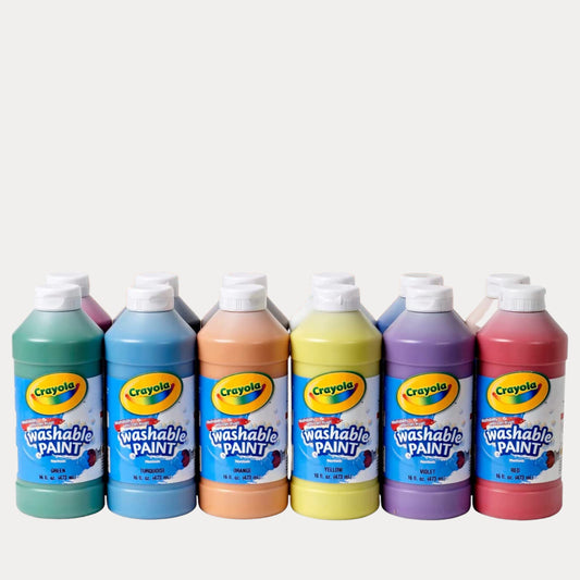 Crayola Washable Paint, 12 Count,16 Oz