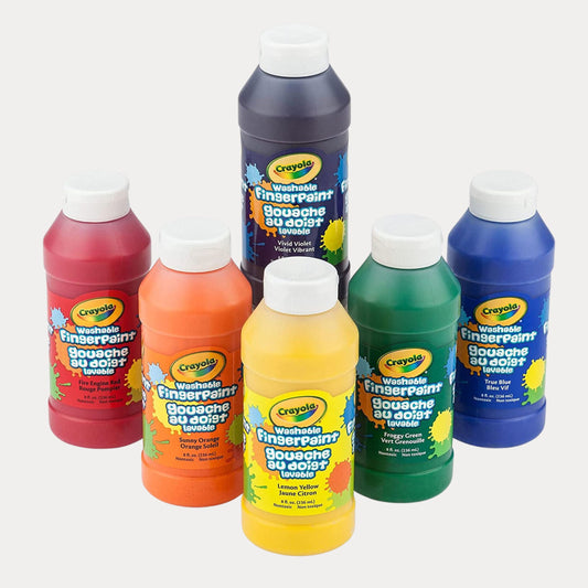 Crayola Washable Finger Paints (6 Count) Kids Paint Set