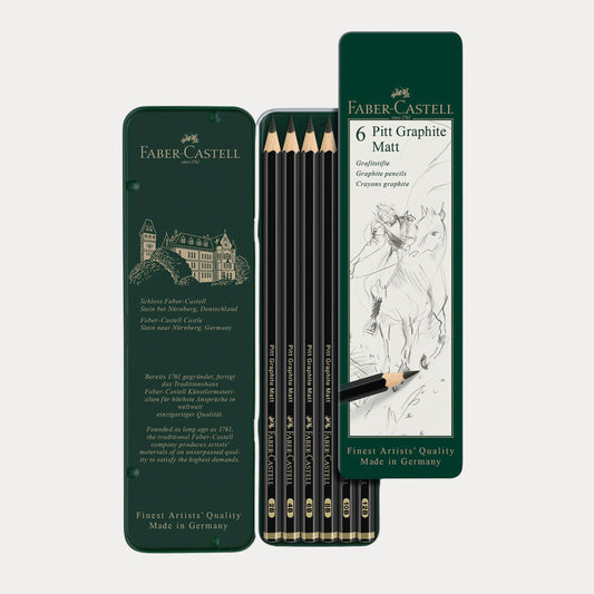 Faber-Castell Pitt Graphite Matte Pencils - Set of 6