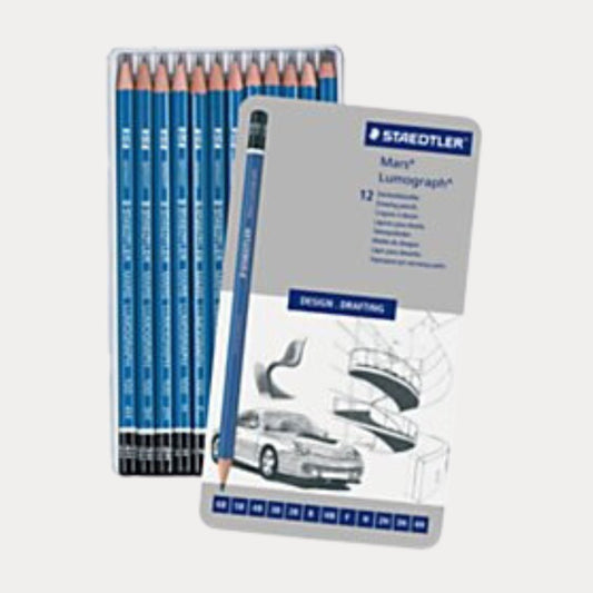 Staedtler Mars Lumograph Art Drawing Pencils, 12 Pack, 100 G12