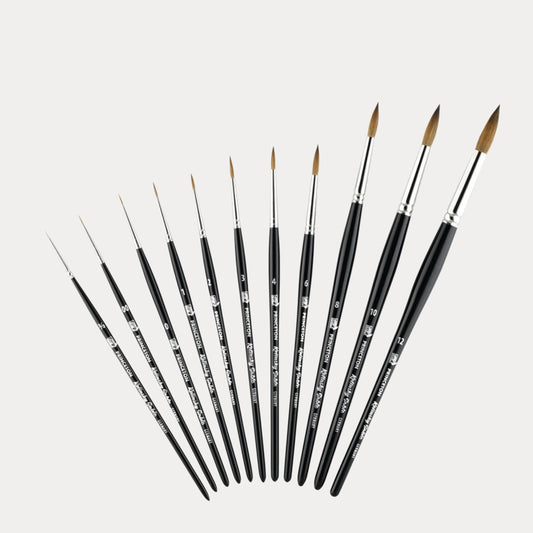 Princeton Brush Kolinsky Red Sable Short Handle Brush, Round, 0