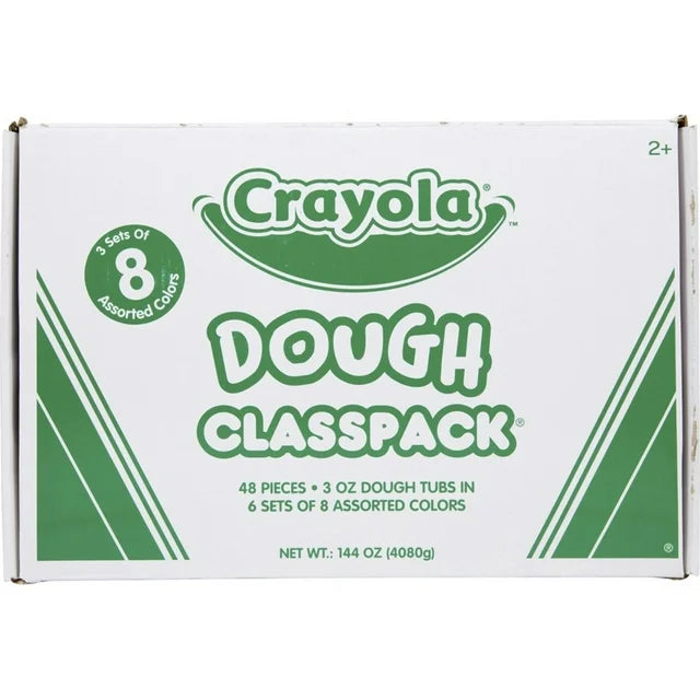 Crayola Modeling Dough Classpack, 8 Assorted Colors, 48 Ounces Each, Set of 48