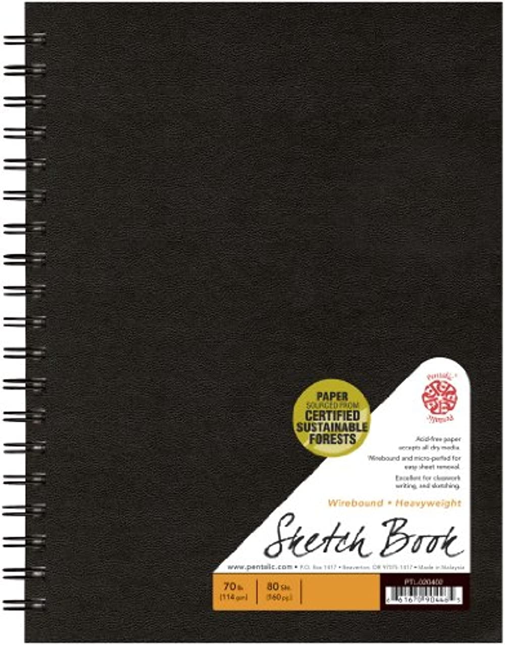 Pentalic - 7"x 10" Traditional Wirebound Artist Sketchbook