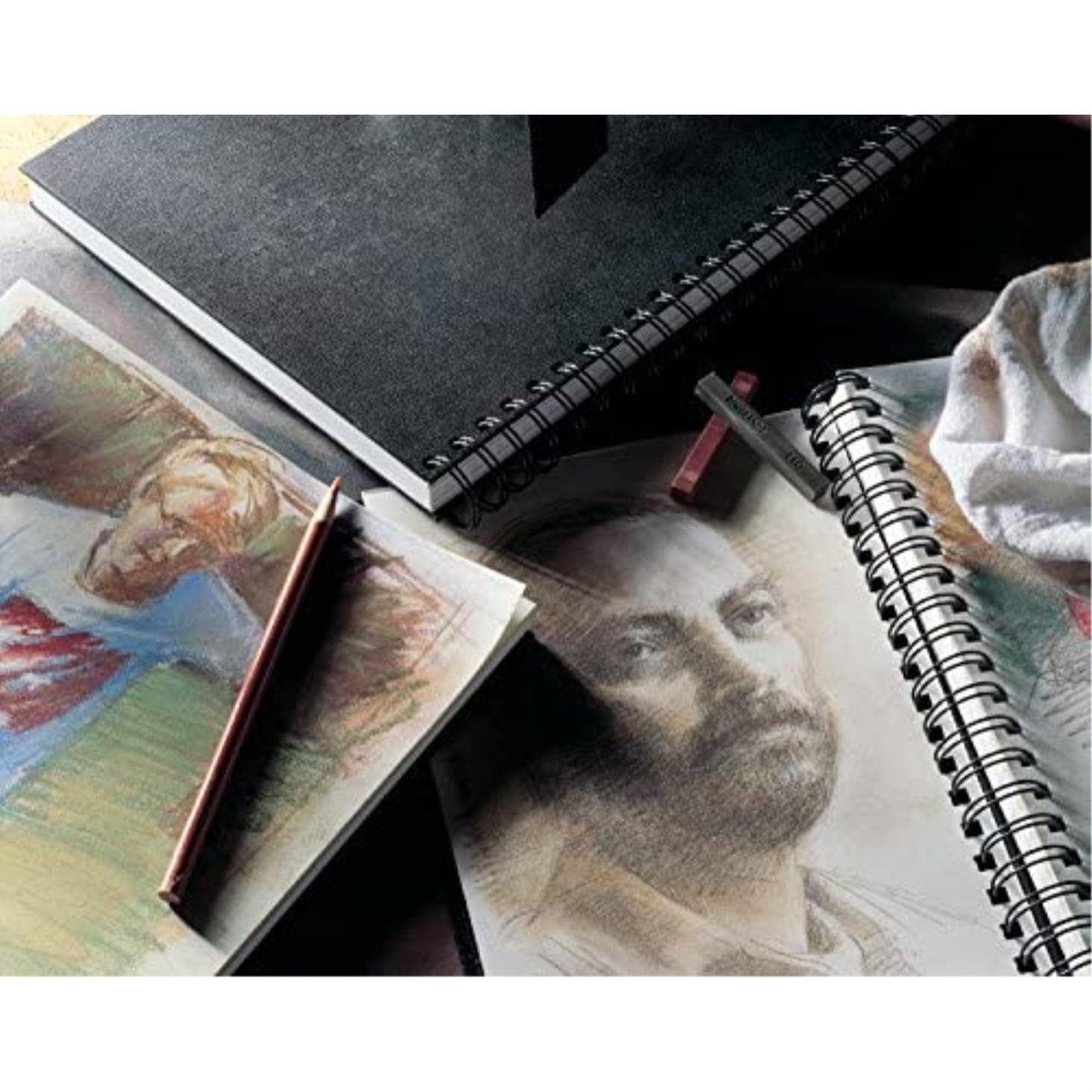 Canson Artist Series Wirebound Sketch Book, 80 Sheets, 9" x 12"