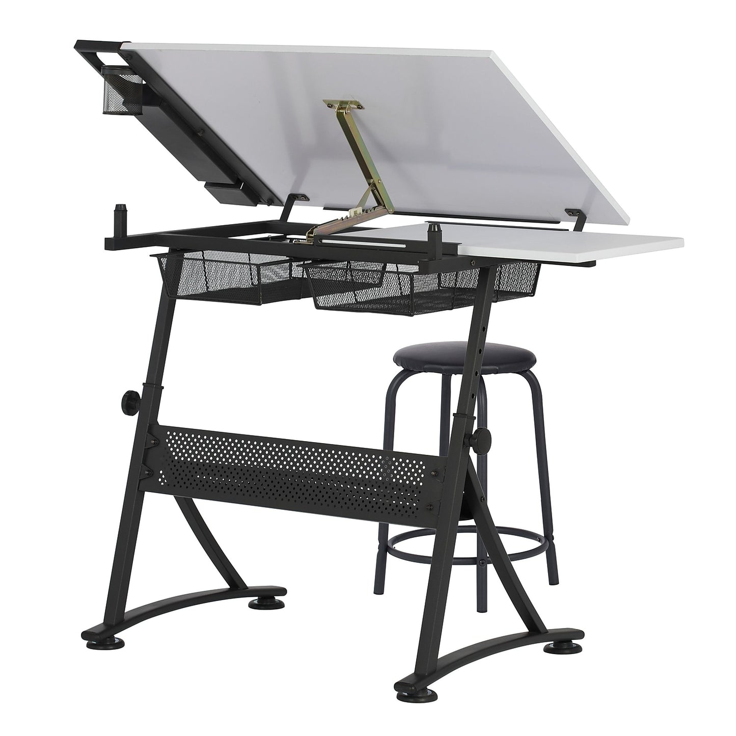 Studio Designs 47.75W Laminate Fusion Craft Center Drafting Table White 10102