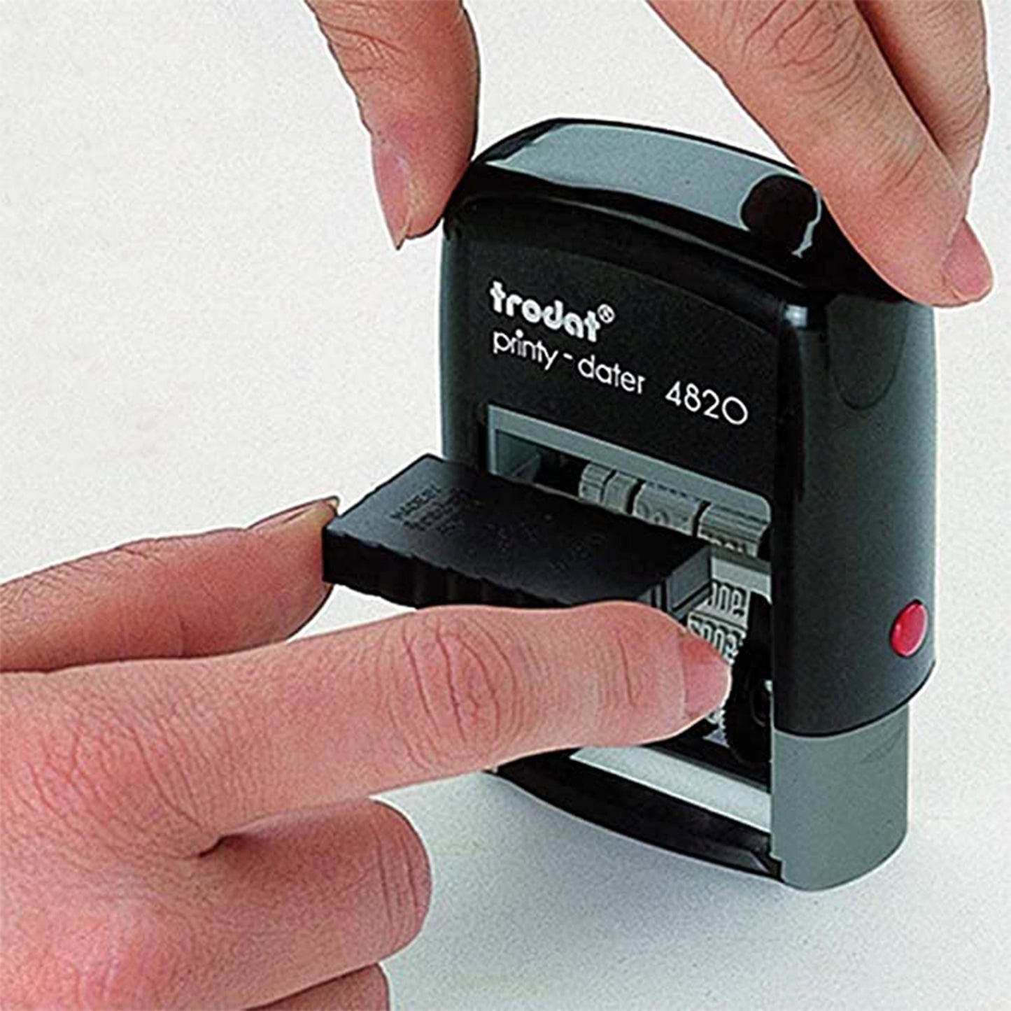 Trodat Printy 4820 Self-Inking Date Stamp: US Date Format, Black Ink