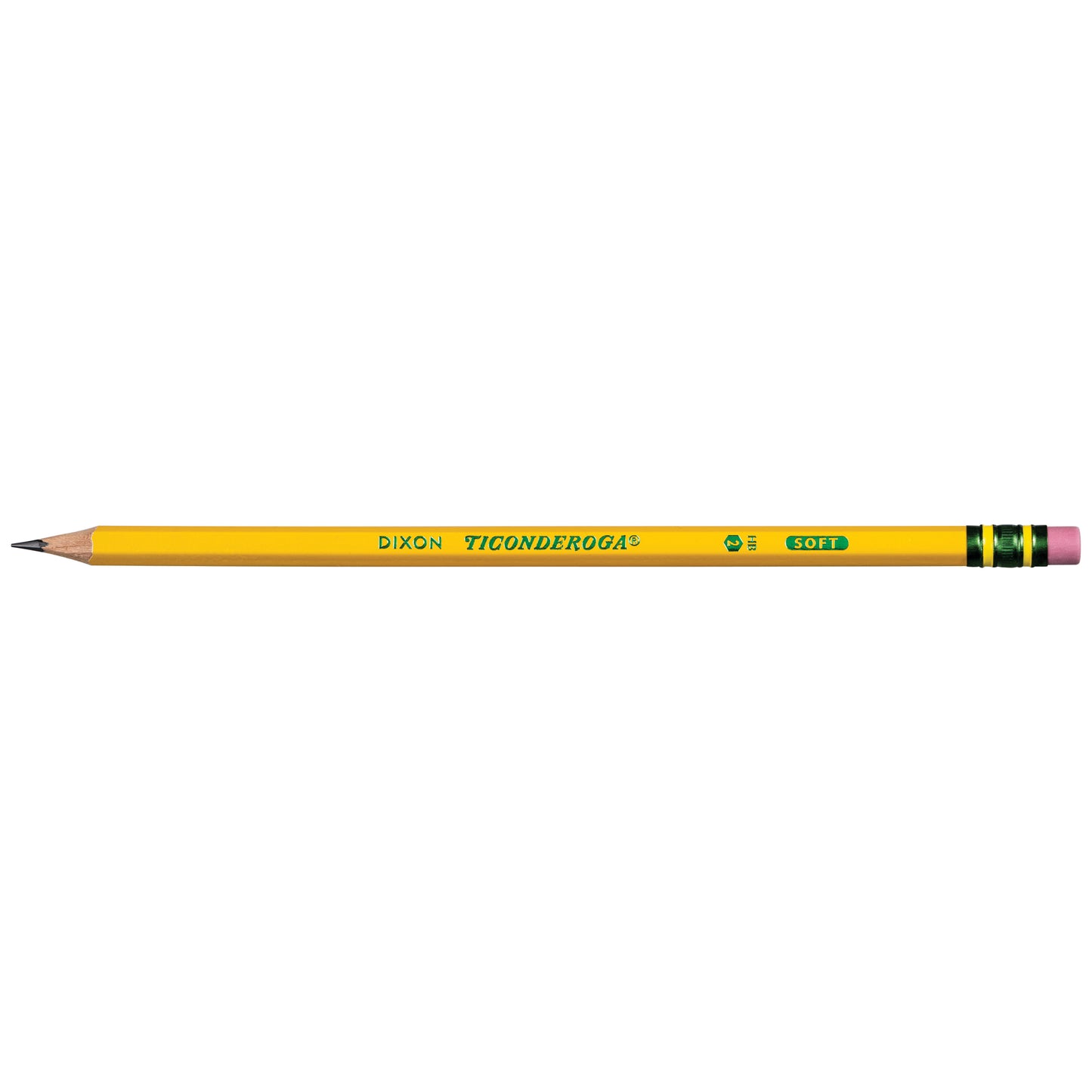 Ticonderoga Premium Wood Pencils, Sharpened #2 Lead, Yellow, 48 Count