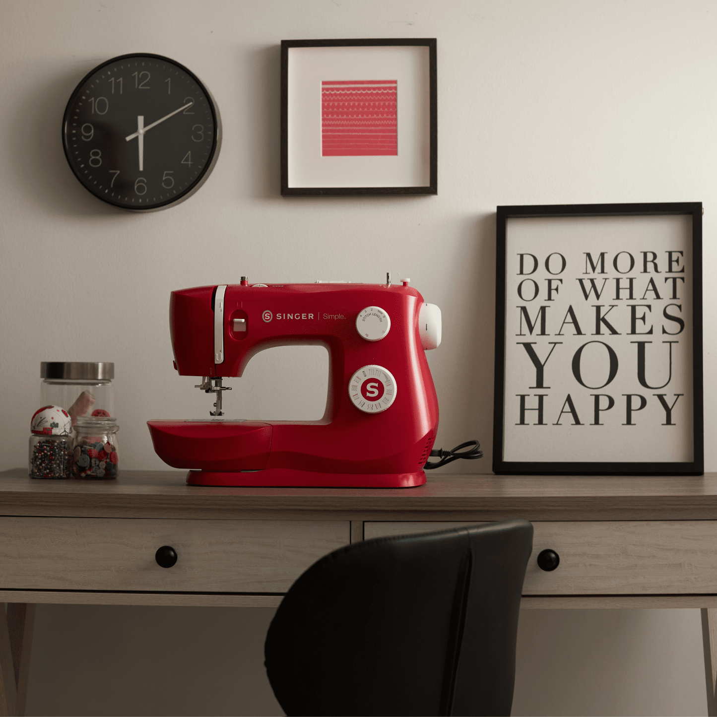 SINGER® Simple™ 3337 Mechanical Sewing Machine, Red
