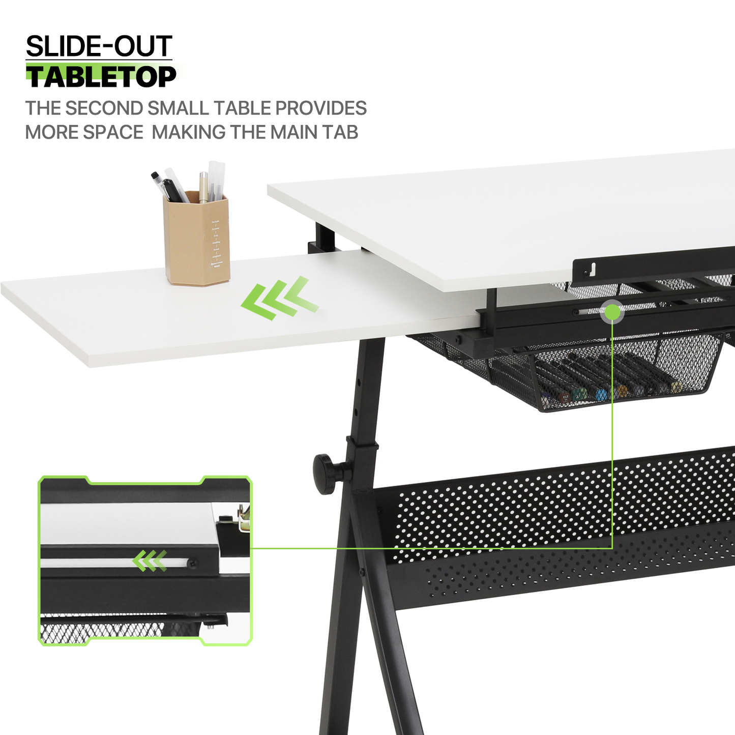 Magshion Drafting Table Desk with Stool