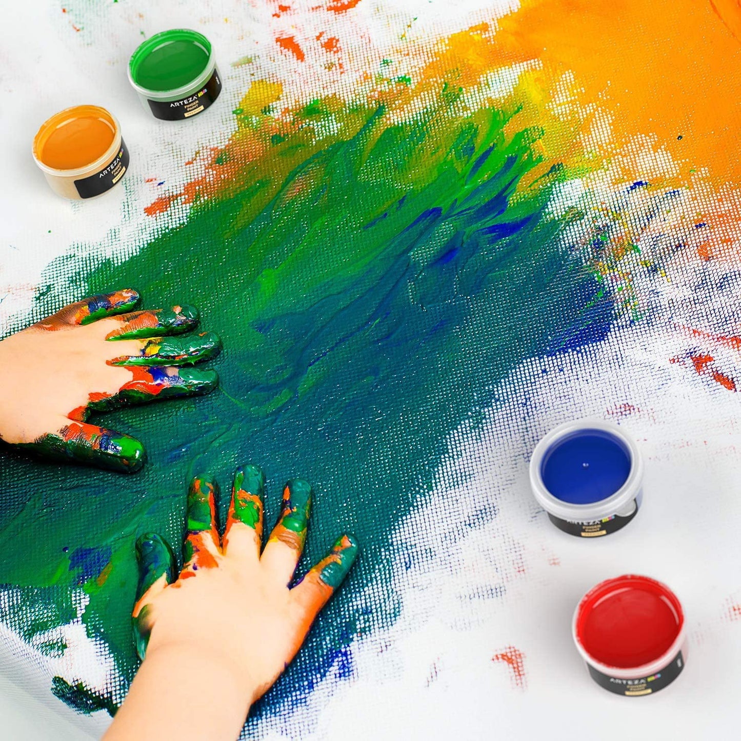 Arteza Kids Finger Paints, Assorted Colors, 30ml - 30 Pack