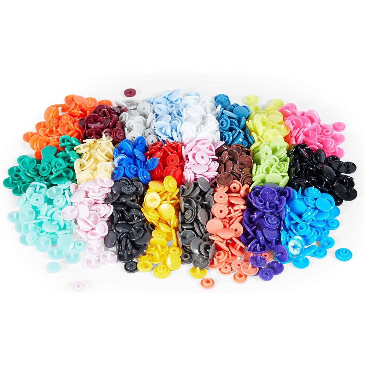 392 Pcs Set Snap Buttons Pliers Kit, Plastic Replacement with Tools and Storage Box, Sewing Supplies, 0.5 in, 24 Colors