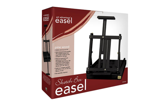 Art Advantage Sketch Box Easel Pine Black