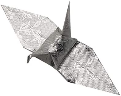 100 Origami Paper Sheets Paper Pack Silver Foil Flower Pattern 3x3 inches Paper Squares