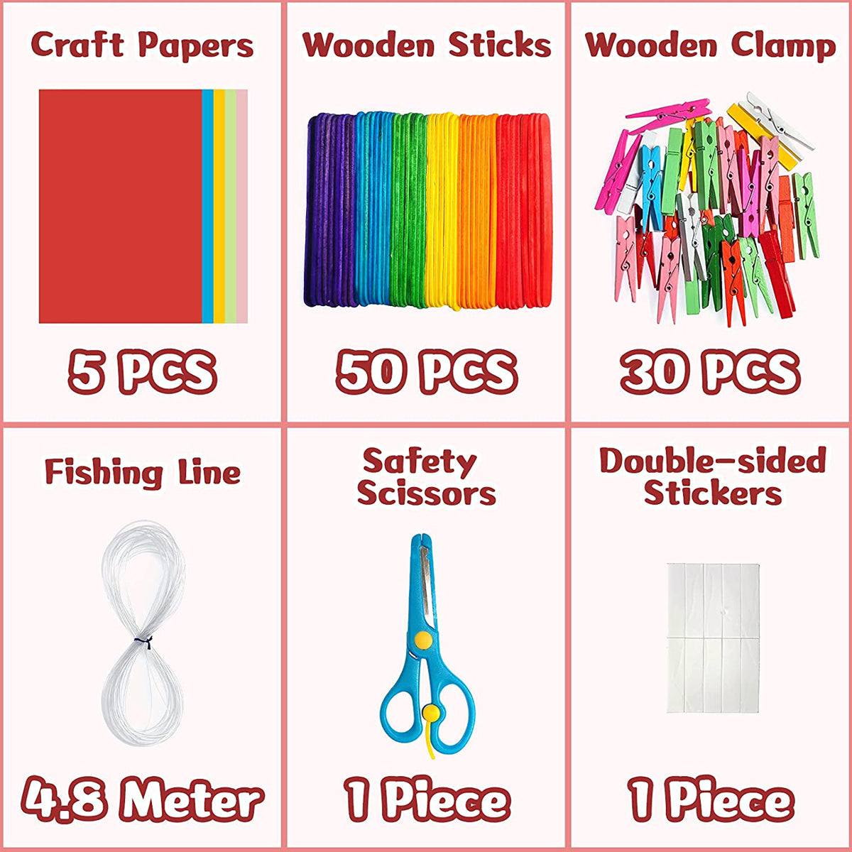Alongen DIY Art Craft Sets Craft Supplies Kits for Kids Toddlers Children Craft Set Creative Craft Supplies for School Projects