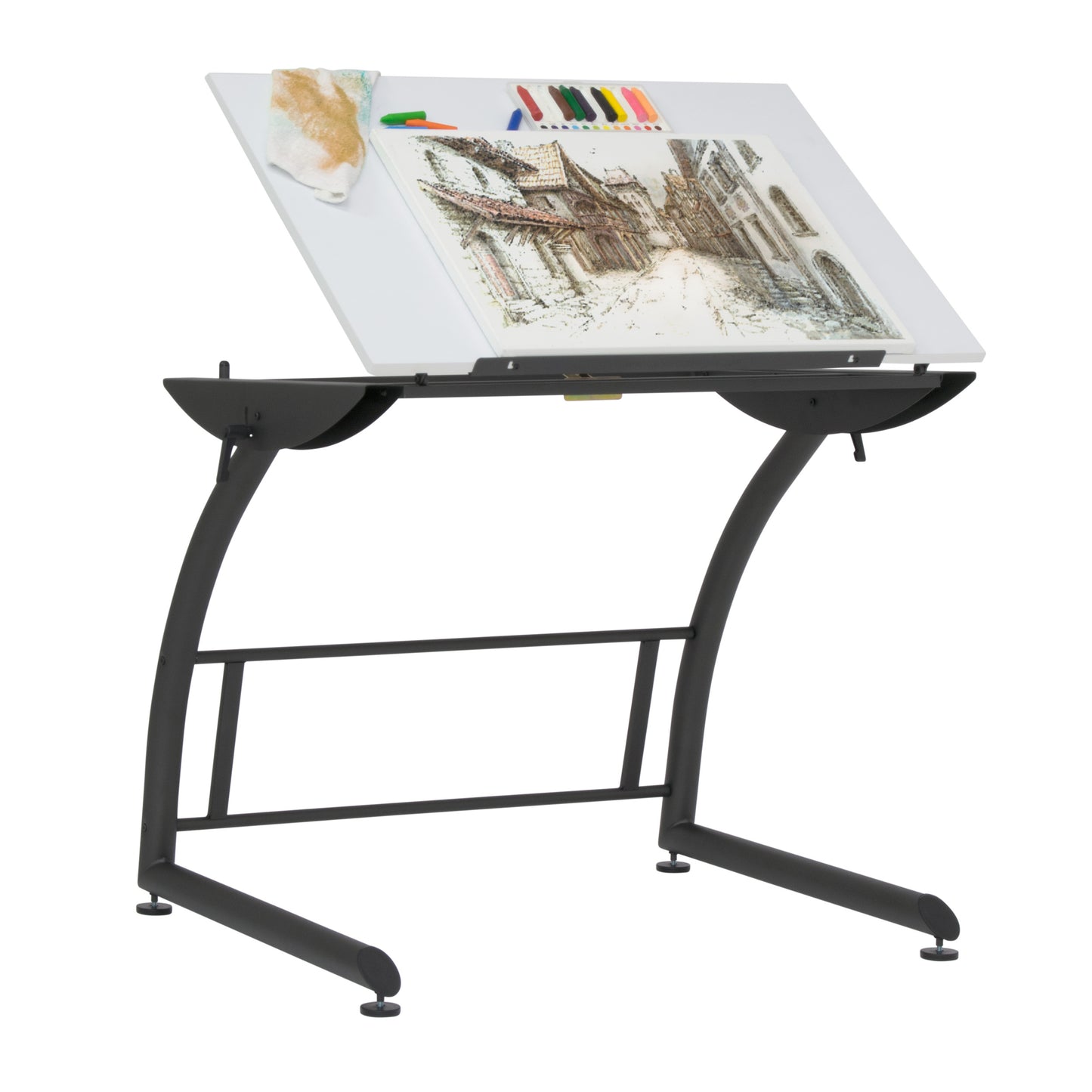 Studio Designs Triflex Modern Adjustable Drafting Table with 35" Wide Angle