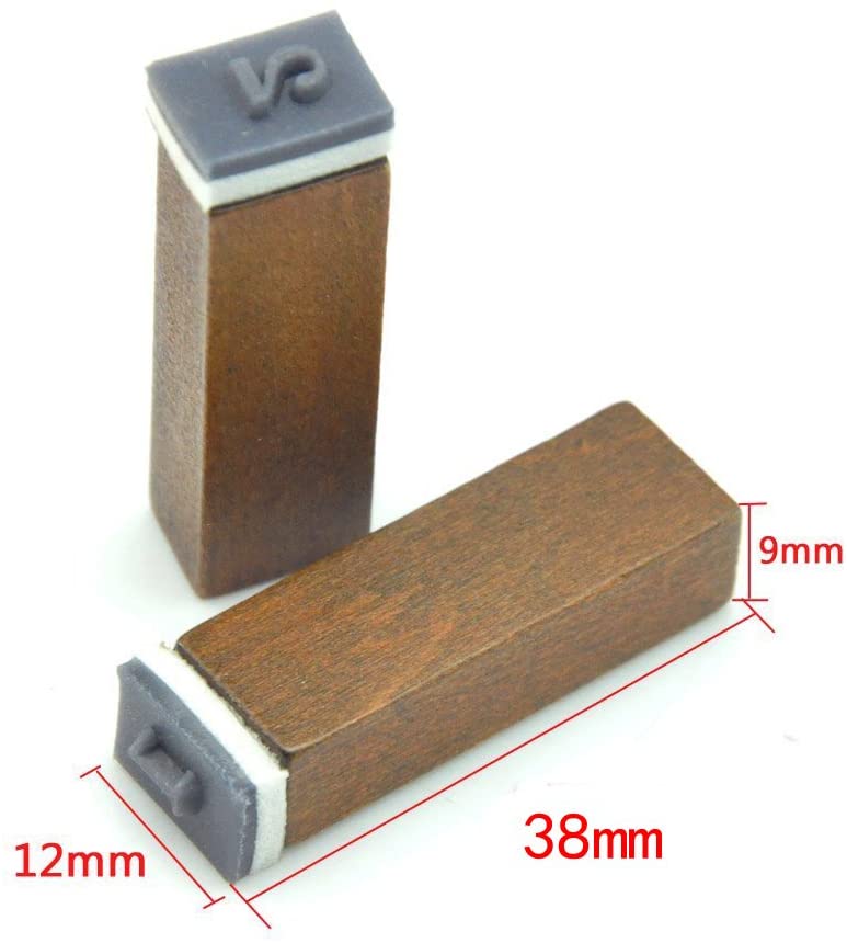 UCEC 70pcs Wooden Alphabet Rubber Stamps