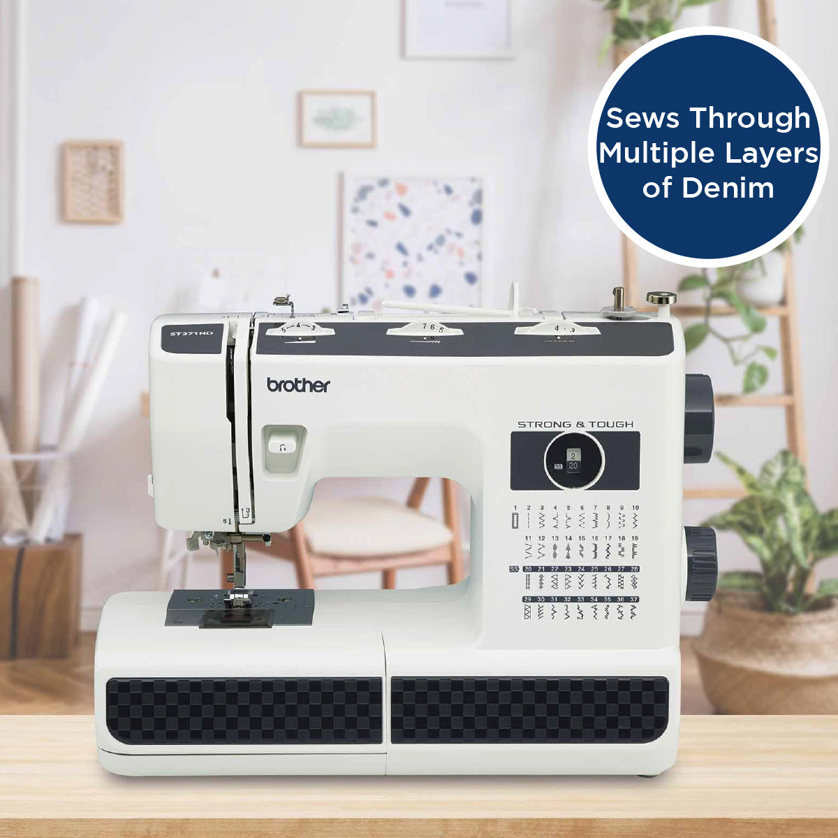 Brother Strong & Tough ST371HD Heavy-Duty Sewing Machine with 37 Built-in Stitches