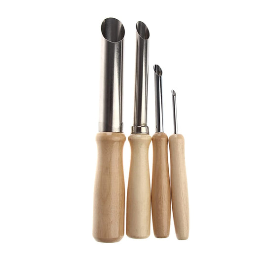 4 Pcs/Sets Stainless Steel Circle Shaping Pottery Clay Sculpture Tools Hole Punch