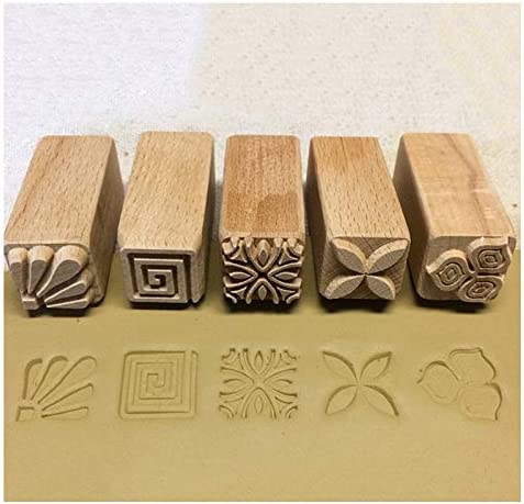TINTON LIFE 16PCS Wooden Clay Pottery Stamp Pottery Tool Wood Block Stamp