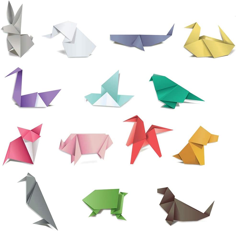 Origami Paper Large, Opret 100 Sheets 20x20cm / 8 inch Large Origami Paper 50 Vivid Colors Single Sided