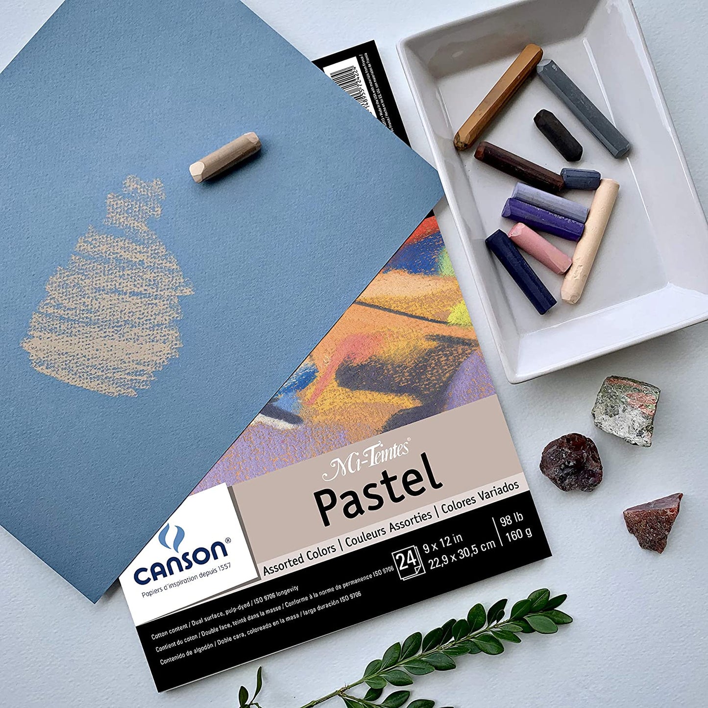 Canson Mi-Teintes Paper Pad, 9" x 12", Assorted Colors