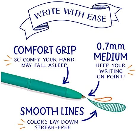 Crayola Colored Gel Pens, Washable Pens Medium Point, 14 Count