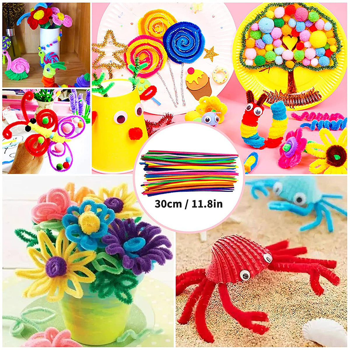Alongen DIY Art Craft Sets Craft Supplies Kits for Kids Toddlers Children Craft Set Creative Craft Supplies for School Projects