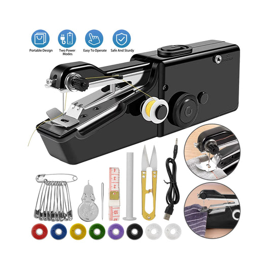 Handheld Sewing Machine, TSV Cordless Mini Portable Sewing Machine - USB Battery Electric Handheld