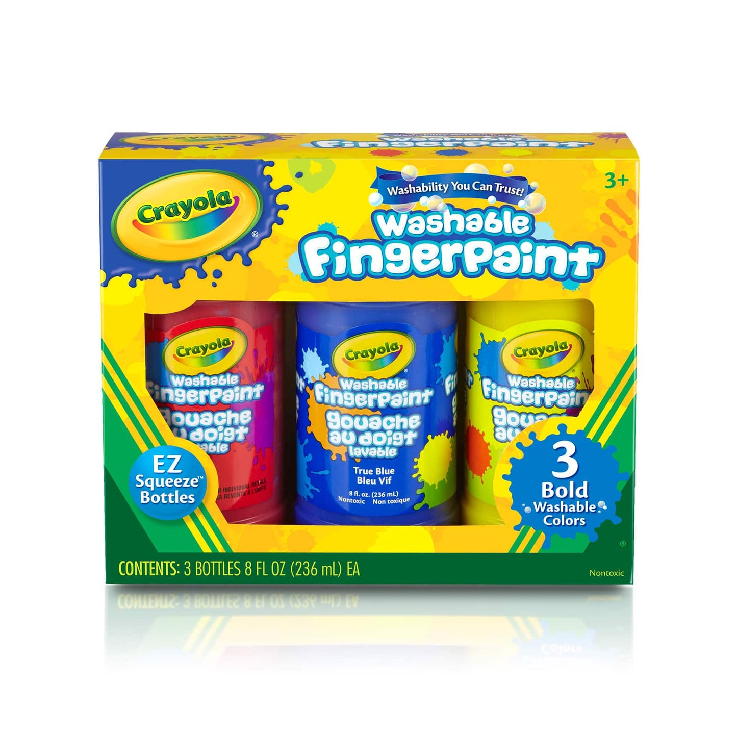 Crayola Primary Colors Washable Fingerpaints 12 Packs: 3 ct. (36 total)