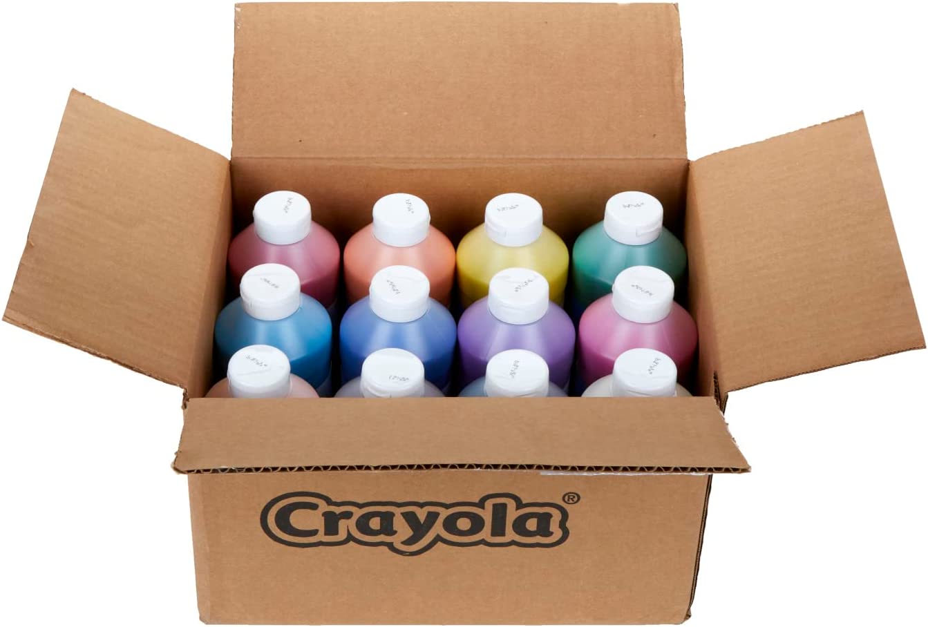 Crayola Washable Paint, 12 Count,16 Oz