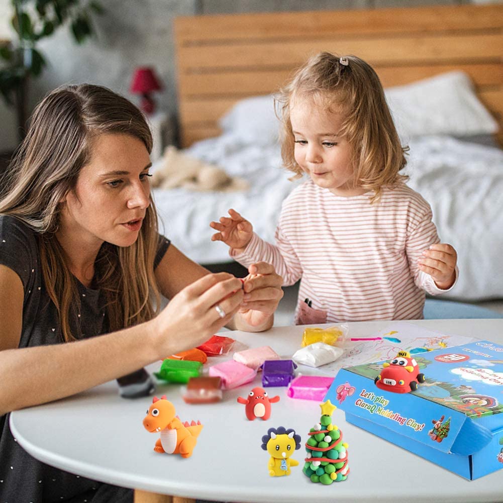 CiaraQ Modeling Clay Kit - 50 Colors Air Dry Ultra Light Clay, Safe & Non-Toxic