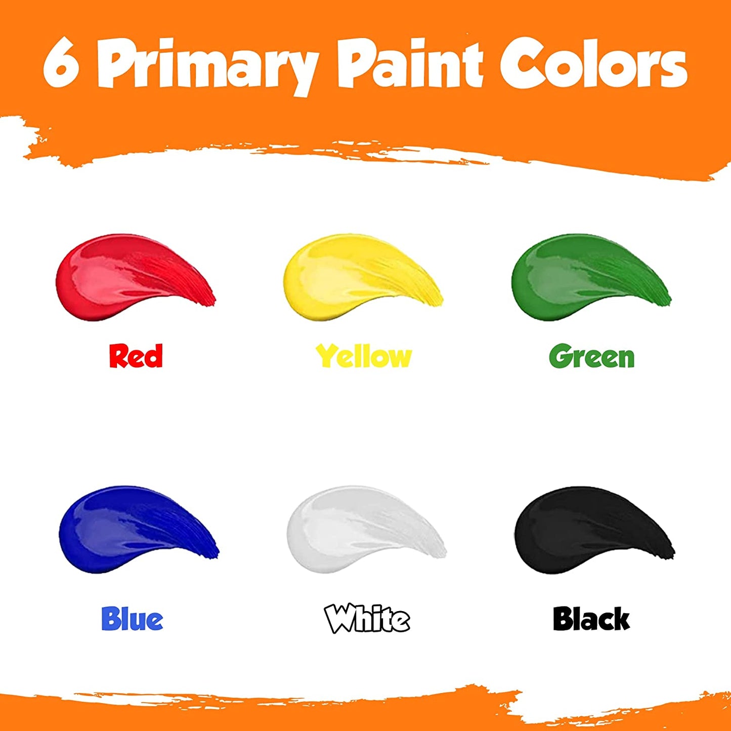 LS Kids Paint Set - 12 Colors Kids Paint 2 oz Each - Washable Paint for Kids for Kids Art, Craft, School and Home Finger Painting Projects