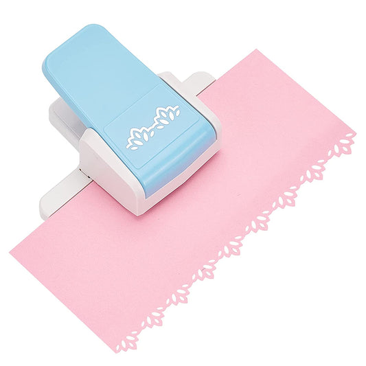 FINGERINSPIRE Green Paper Corner Punch Triangle Shape Flower Pattern Success Tools Corner Punch Paper Cutter Scrapbooking Supplies Punch for Crafts Card Making(5.3x3.8x2.5 inch)