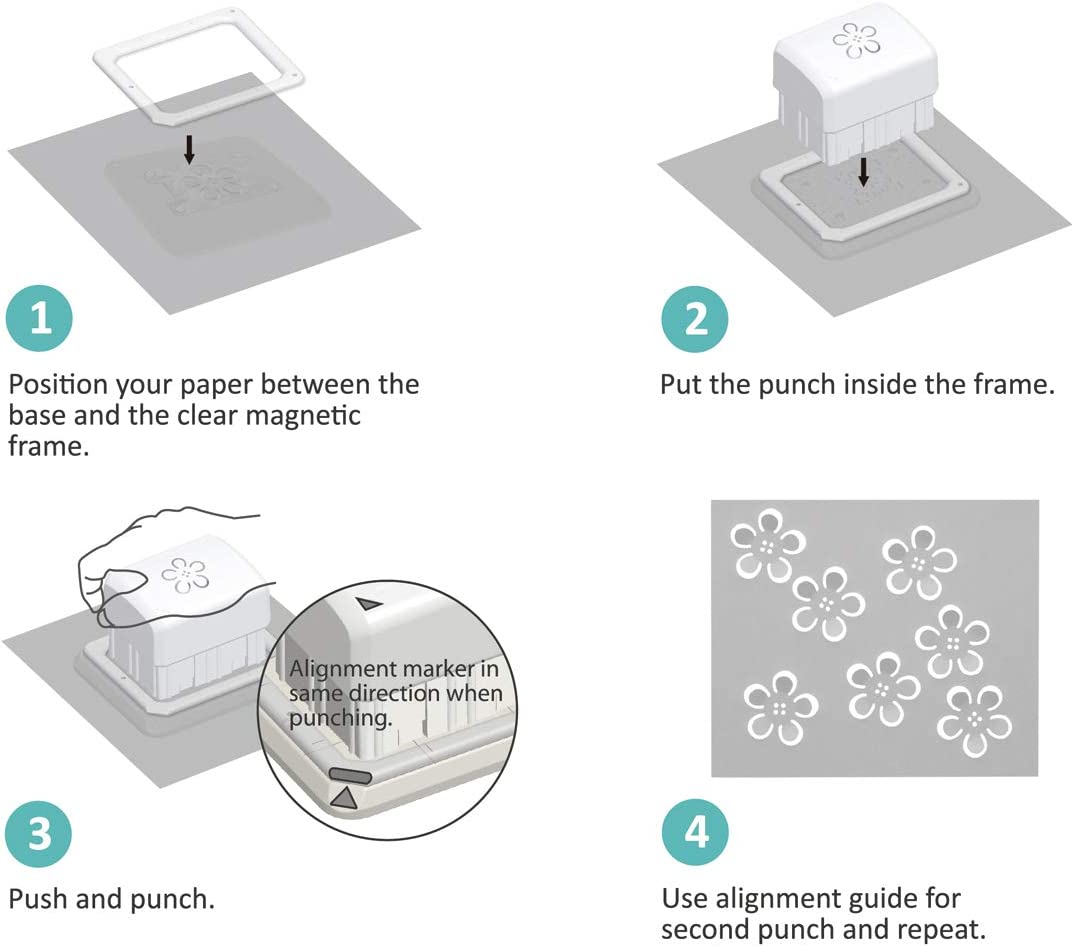 Bira Everywhere Punch All Over The Page Craft Punch, Flower 1 and Butterfly (Flower 1)