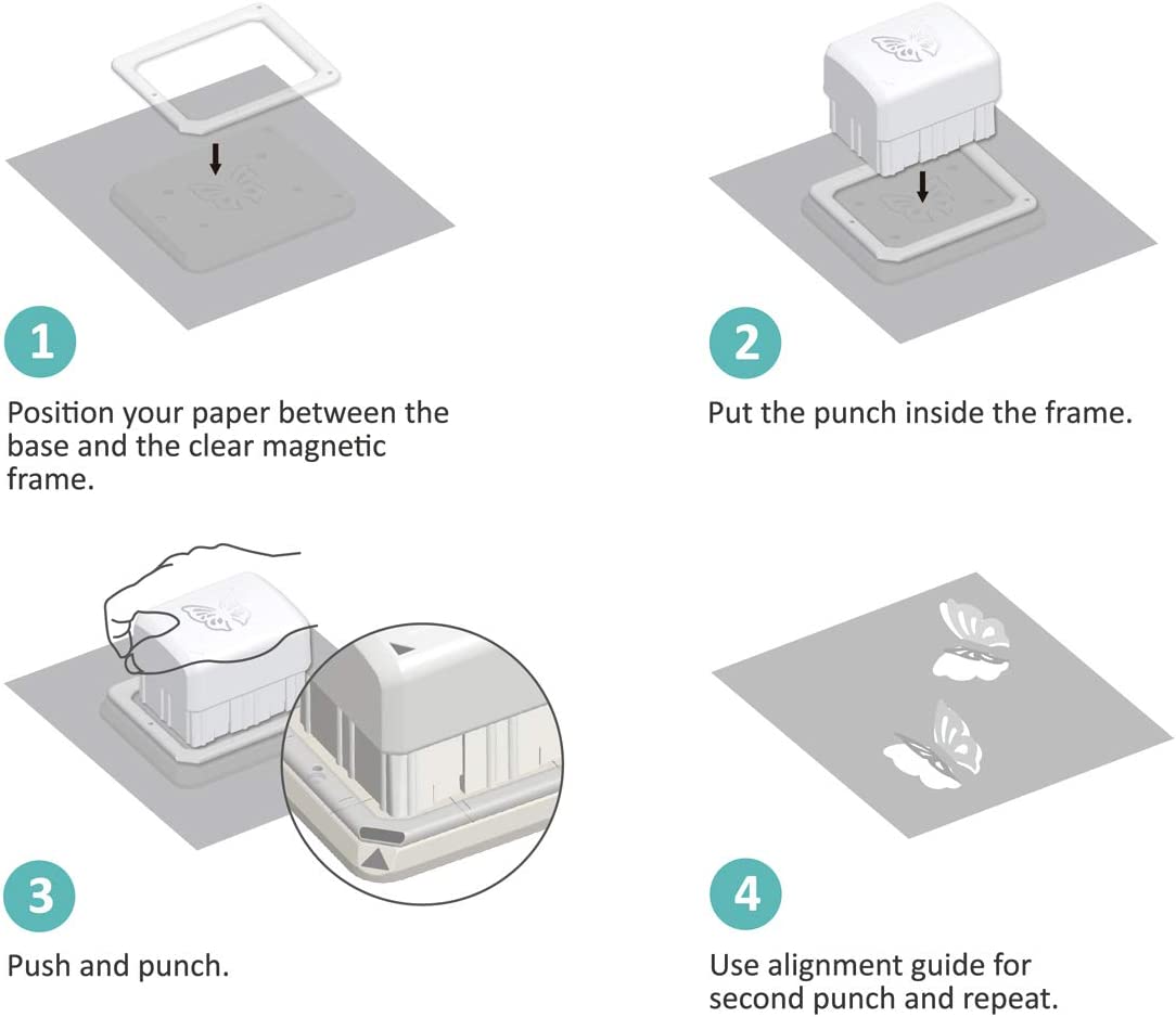 Bira Everywhere Punch All Over The Page Craft Punch, Flower 1 and Butterfly (Flower 1)