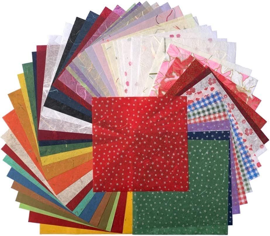 50 Sheets 6 x 6 Inches Square Origami Paper Arts Folding Craft, Decoration Paper, Square Folding Paper DIY Crafts (Mixed Green)