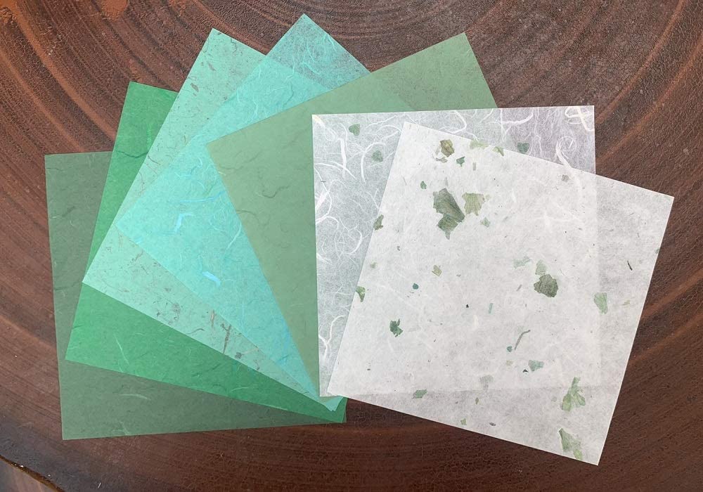 50 Sheets 6 x 6 Inches Square Origami Paper Arts Folding Craft, Decoration Paper, Square Folding Paper DIY Crafts (Mixed Green)