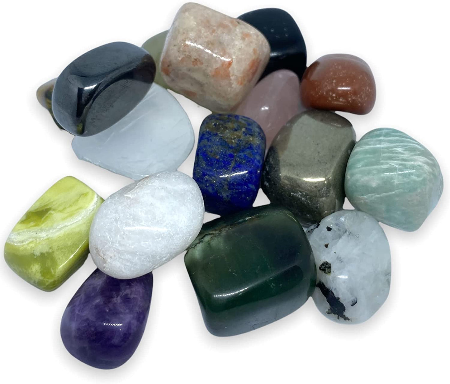 Spiritual Elementz Assorted Tumbled Stones (200-220 Grams Approx), Natural Tumble Stone