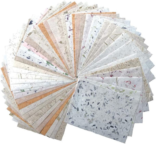 50 Sheets A4 Thin Mulberry Paper Sheets,Washi Paper Design Craft Art Origami