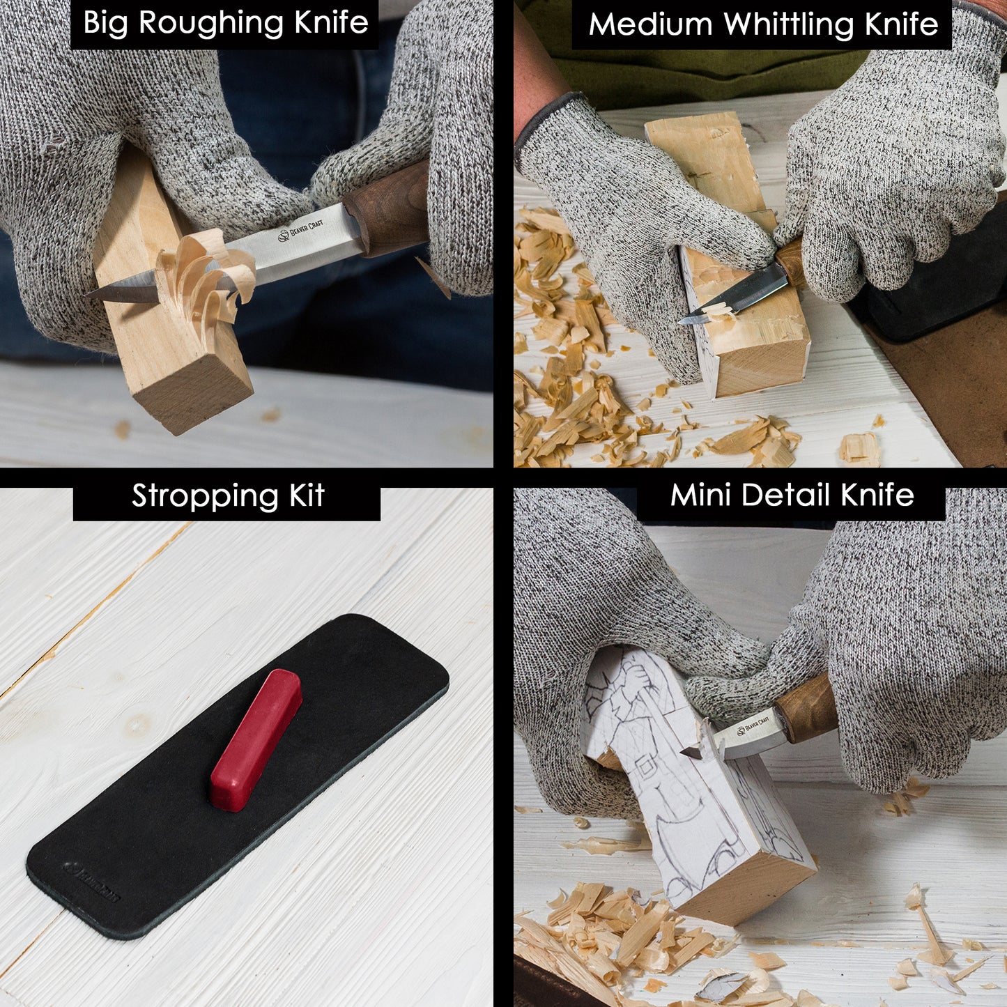 BeaverCraft Deluxe Wood Carving Tools Kit S19x