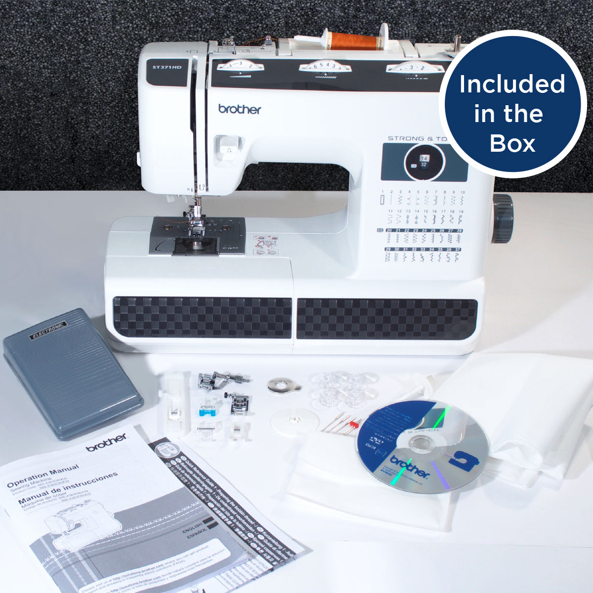 Brother Strong & Tough ST371HD Heavy-Duty Sewing Machine with 37 Built-in Stitches