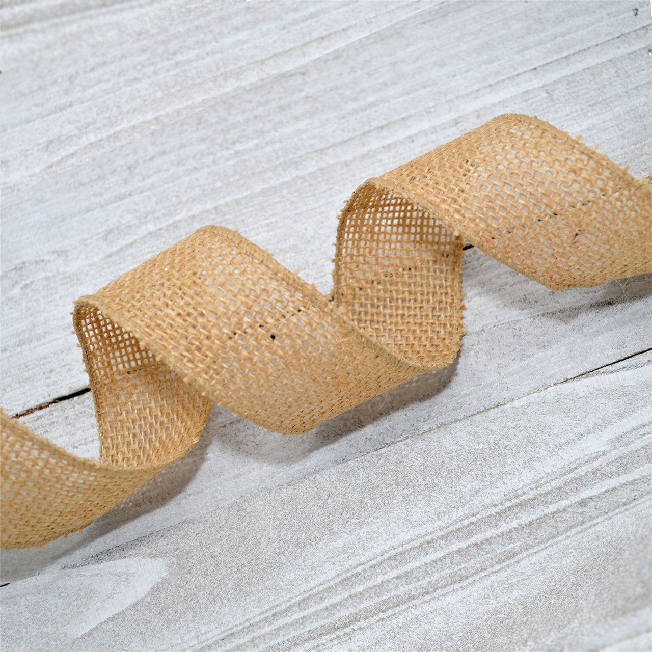 Morex Ribbon, Wired Burlap Ribbon, 1-1/2 in x 10 yd, Natural