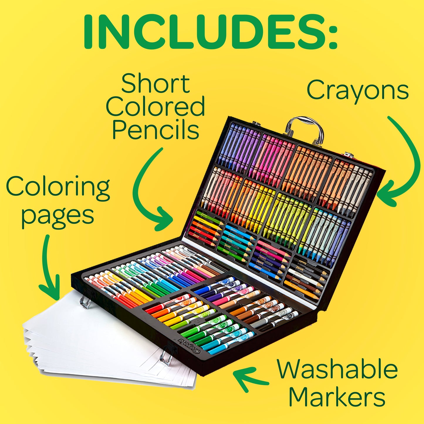 Crayola Assorted Zigzag Inspiration Art Case, 140 Piece, Art Set for Kids (Styles May Vary)
