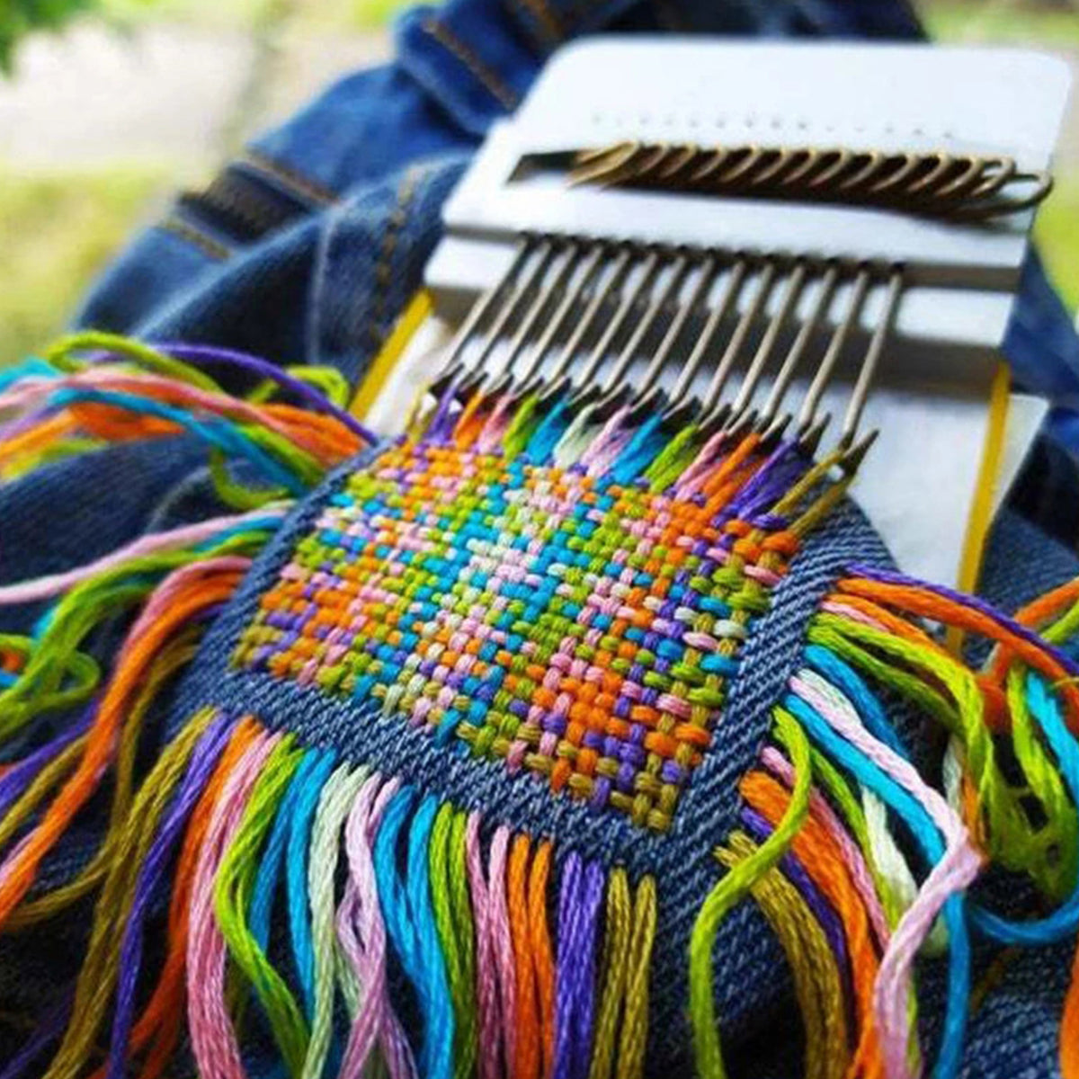 Hands DIY Small loom Speedweve Type Weave Tool Darning Machine Textile Machine for Mending Clothes