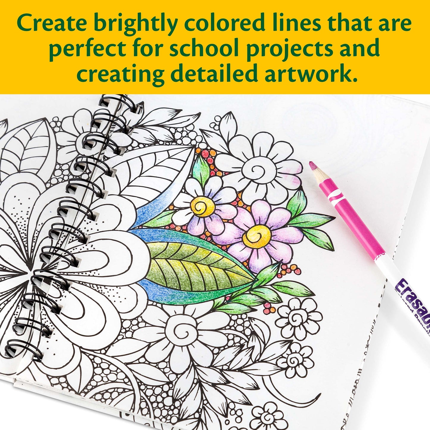 Crayola Erasable Colored Pencils, Art Tools, Adult Coloring, 24 Count