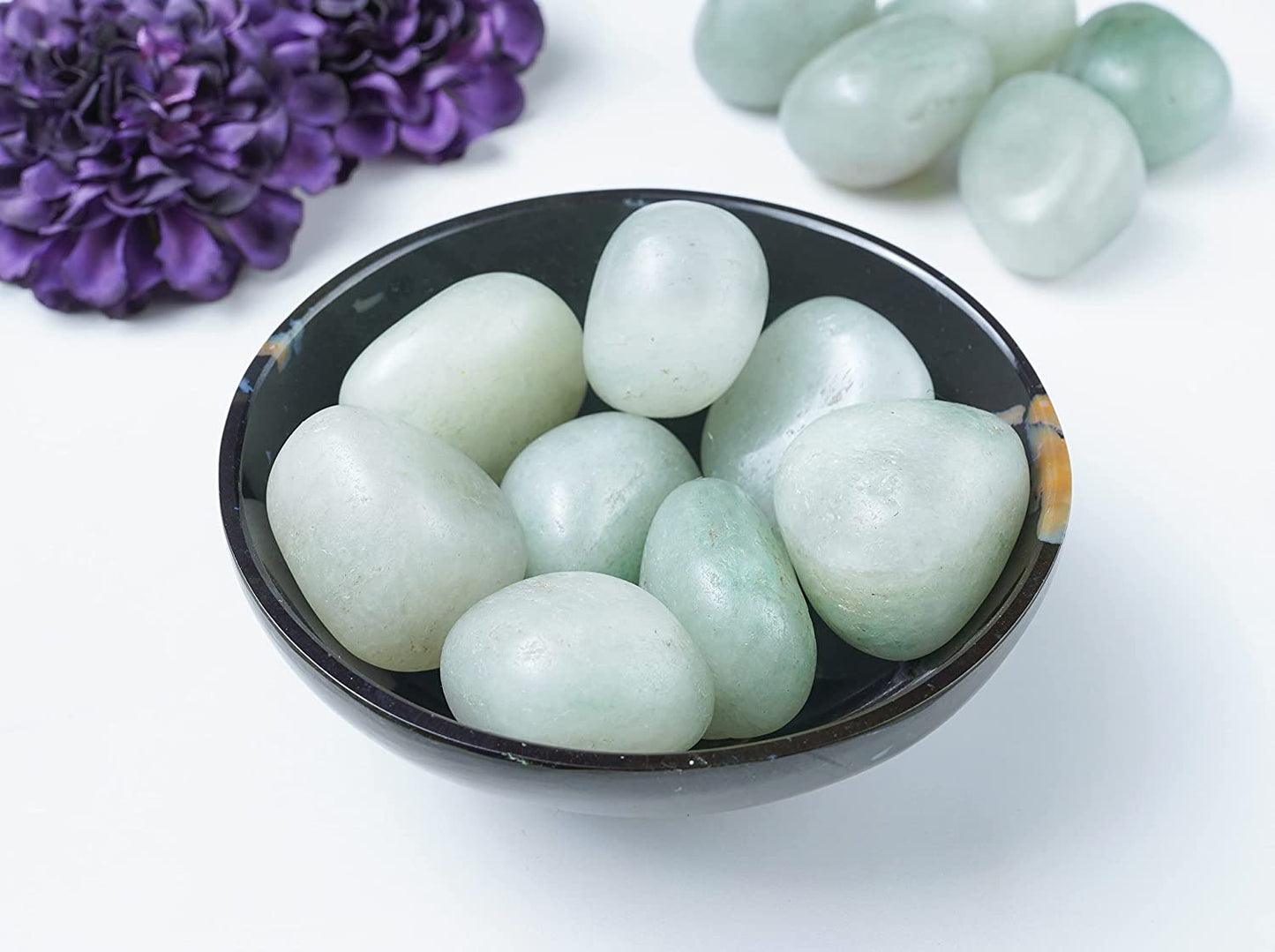 Bezavo Yellow Aventurine Tumbled Stones and Crystals Bulk 13 Pieces Set