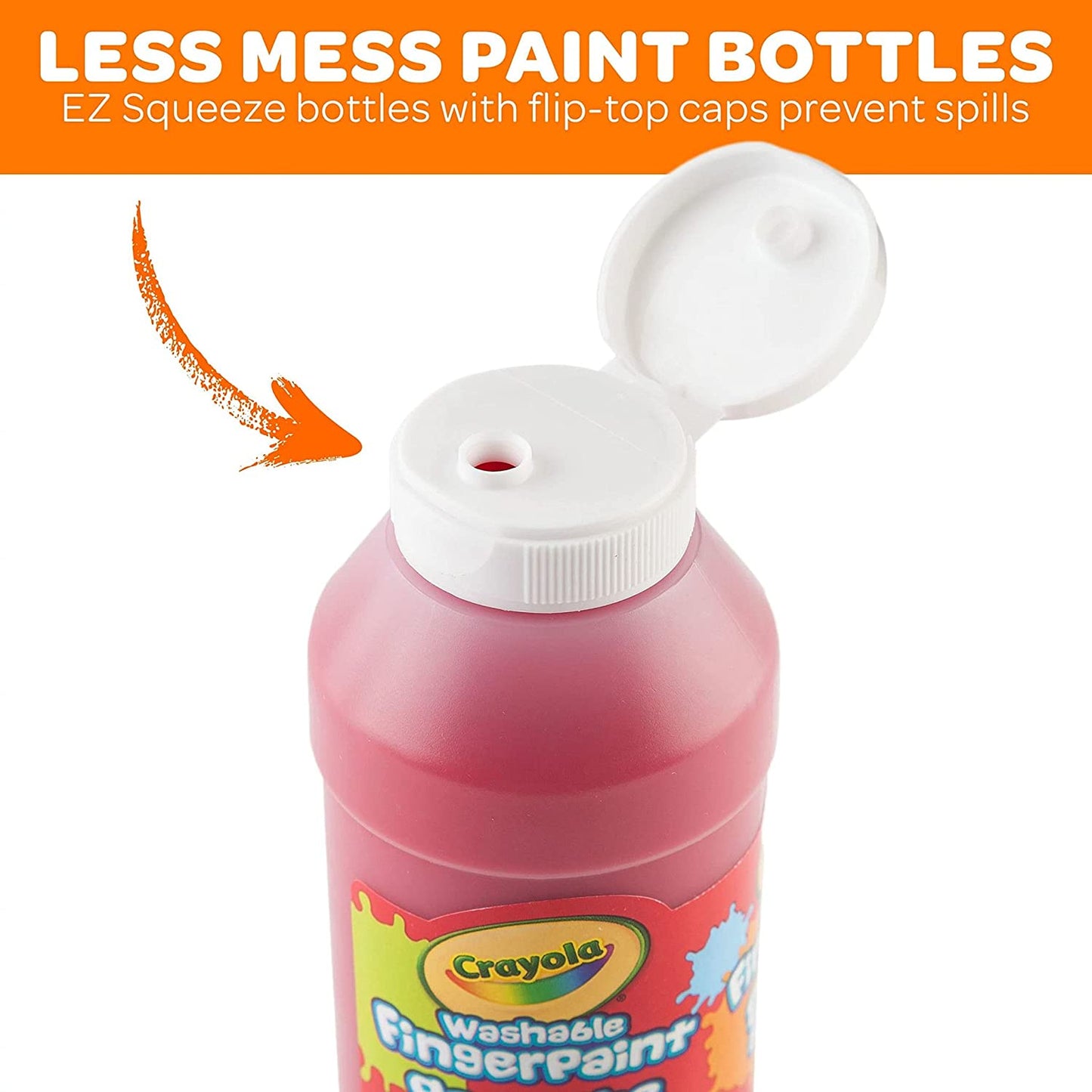 Crayola Washable Finger Paints (6 Count) Kids Paint Set