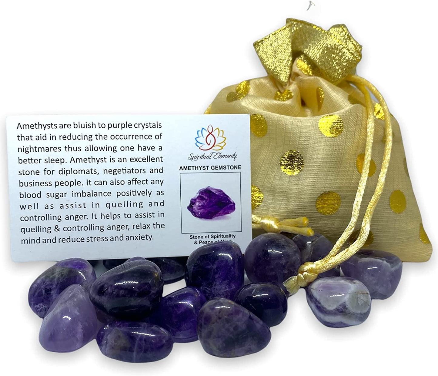 Spiritual Elementz Assorted Tumbled Stones (200-220 Grams Approx), Natural Tumble Stone